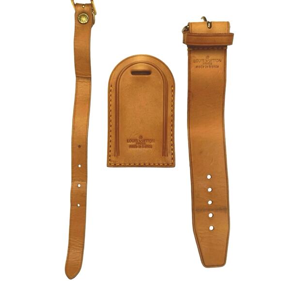EUC - Louis Vuitton Vachetta Poignet & Luggage Tag - Picture 4 of 5